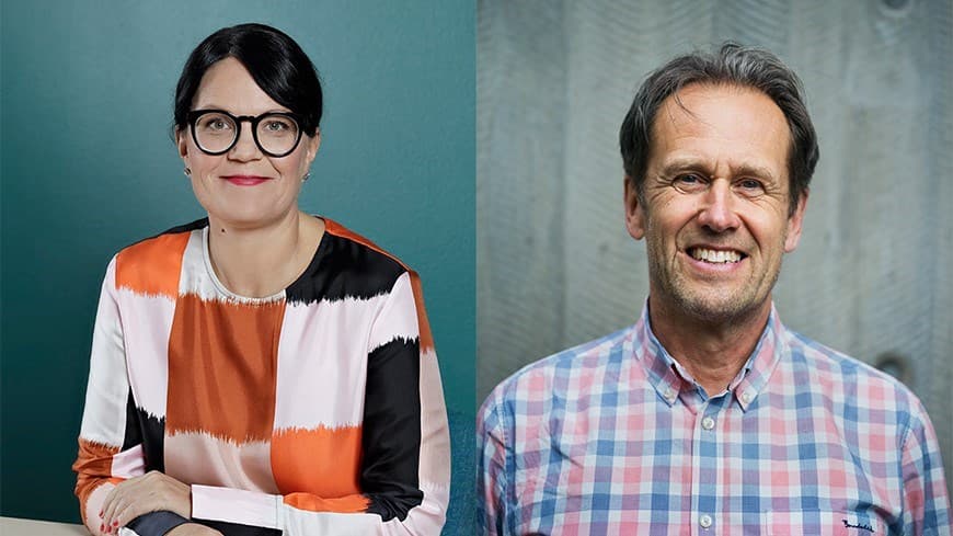Porträttbilder på Therese Svanström och Svante Axelsson